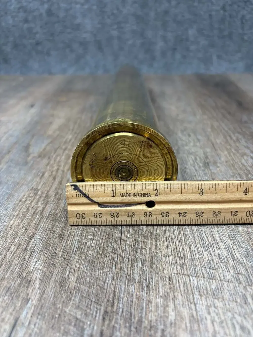 Antique WWII 1943 40MM M25 Brass Trench Art Artillery Shell - Home Decor-display